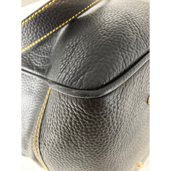 DOONEY & BOURKE X-LARGE BLACK PEBBLED LEATHER SHOULDER BAG - Picture 11 of 16